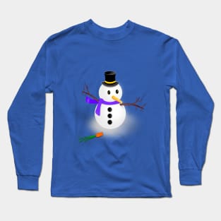 Christmas Snowman & Carrot Long Sleeve T-Shirt